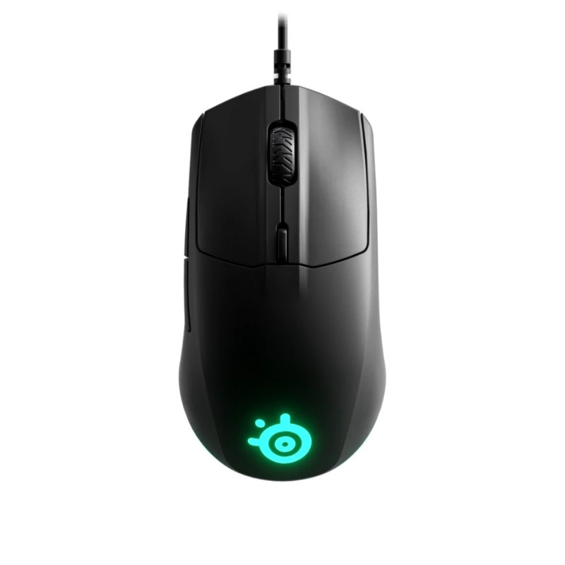 SteelSeries Rival 3 USB Optical Ergonomic Gaming Mouse- Black - فأرة